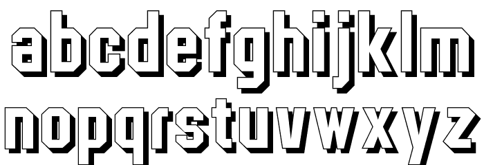 College TM Shadow Font LOWERCASE