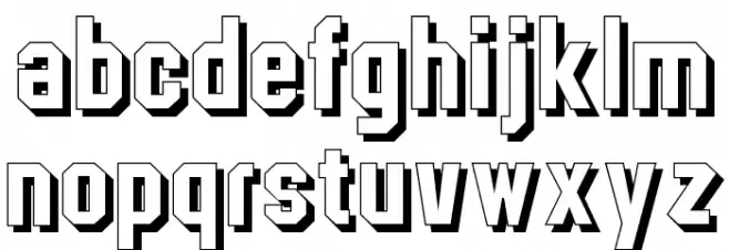 College TM Shadow Font Litere mici
