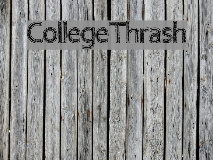 CollegeThrash Font examples