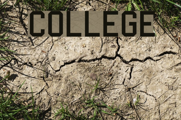 College Font examples