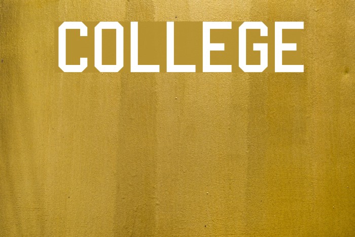 College Font examples