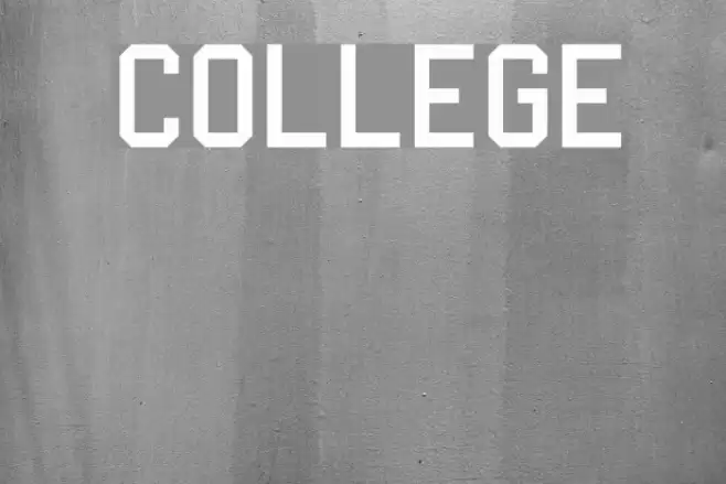 College Font examples