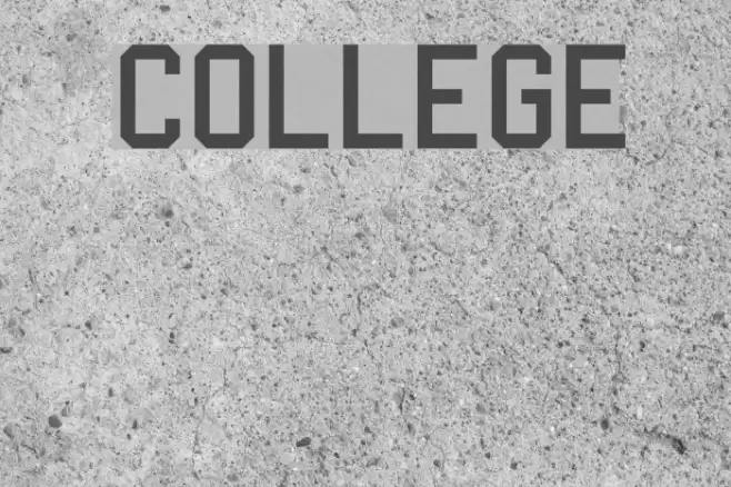 College Font examples