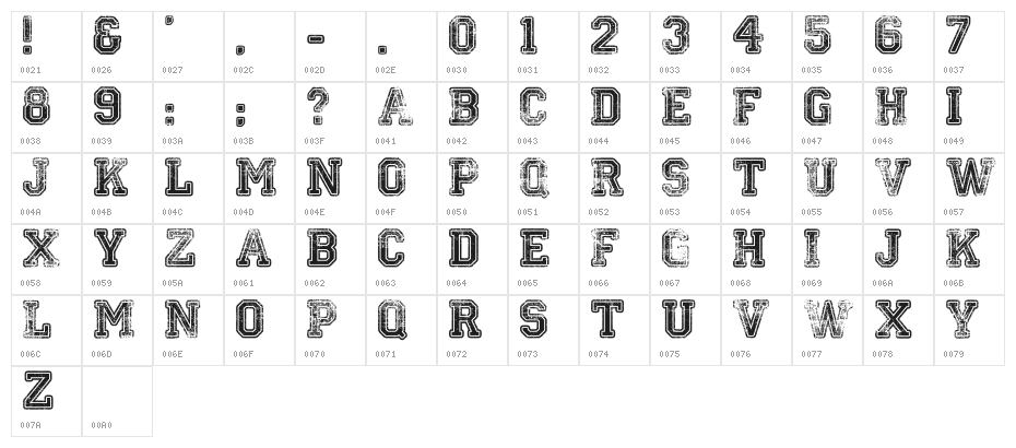 Colleged Character Map