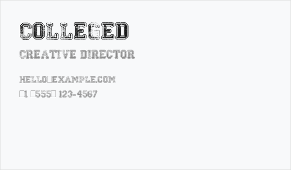 Colleged Business Card
