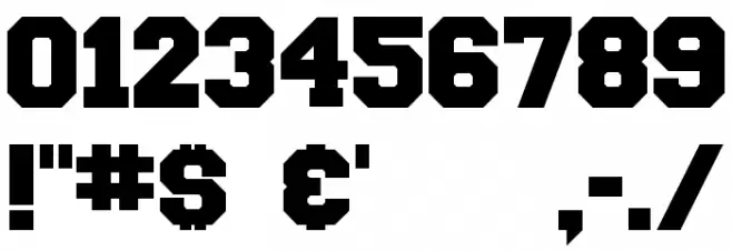 CollegiateBlackFLF Font OTHER CHARS