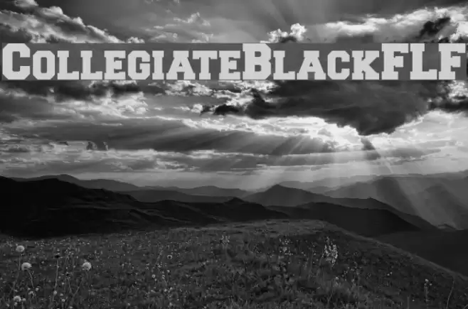 CollegiateBlackFLF Font examples