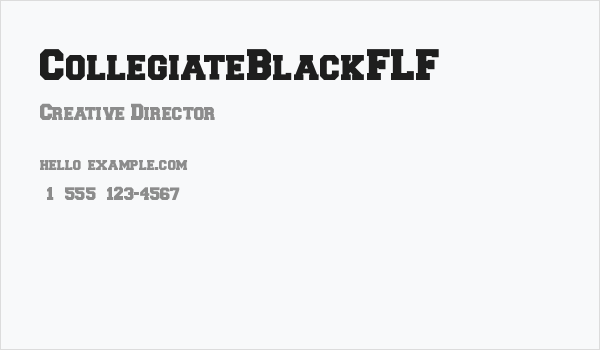 CollegiateBlackFLF Business Card