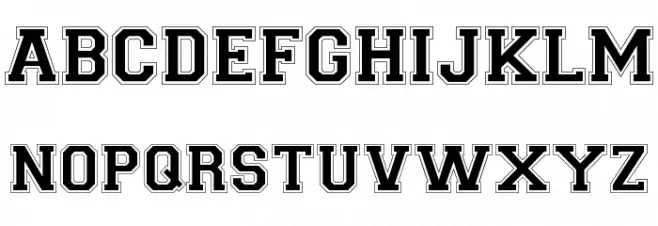 CollegiateFLF Schriftart Groß