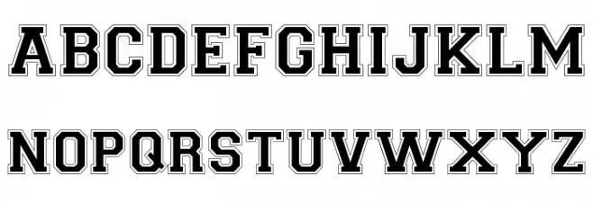 CollegiateFLF Caratteri MINUSCOLO