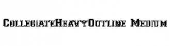 CollegiateHeavyOutline Medium  les polices de caractères gratuit tlcharger