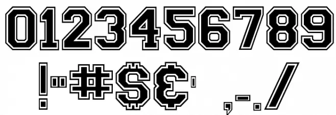 CollegiateHeavyOutline Medium Font OTHER CHARS