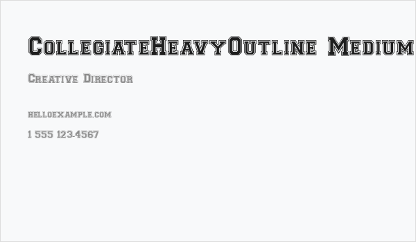 CollegiateHeavyOutline Medium Business Card