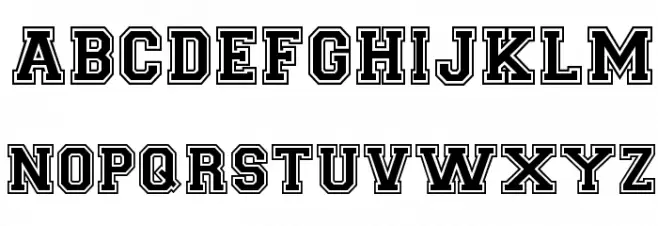 CollegiateHeavyOutline Medium 字体 小写