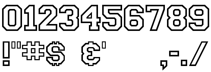 CollegiateOutlineFLF Font OTHER CHARS