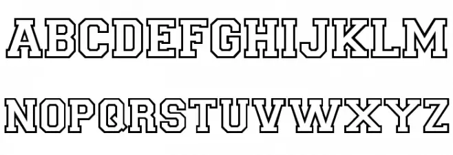 CollegiateOutlineFLF Font UPPERCASE
