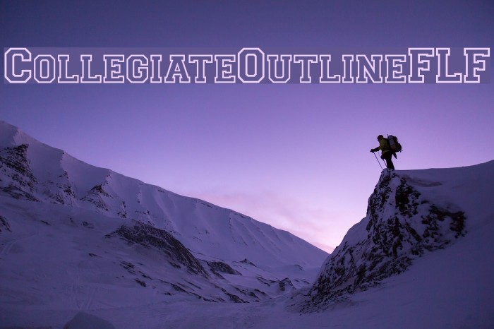 CollegiateOutlineFLF Font examples