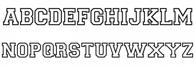 CollegiateOutlineFLF Font LOWERCASE
