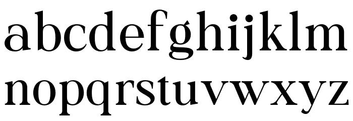 Collina Regular Font LOWERCASE