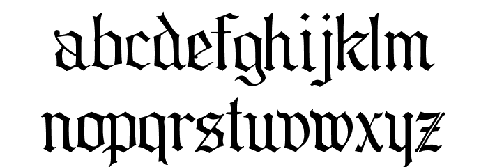 Collins OE Demo Schriftart Kleinbuchstaben
