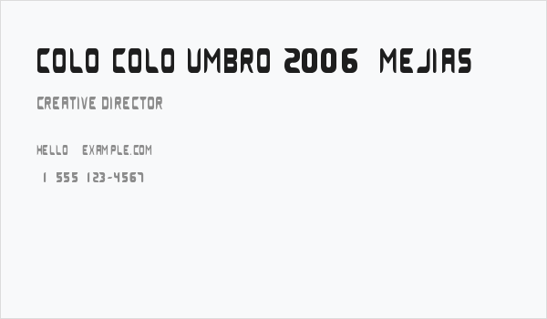 Colo Colo Umbro 2006 [MEJIAS] Business Card
