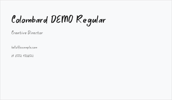 Colombard DEMO Regular Business Card