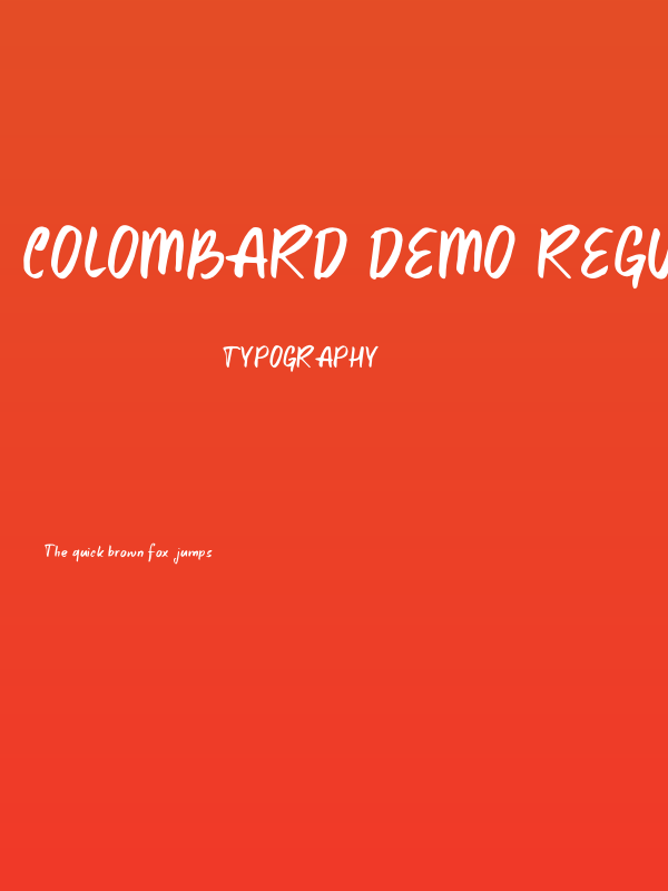 Colombard DEMO Regular Poster