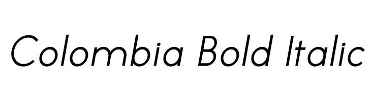 Colombia Bold Italic  les polices de caractères gratuit tlcharger