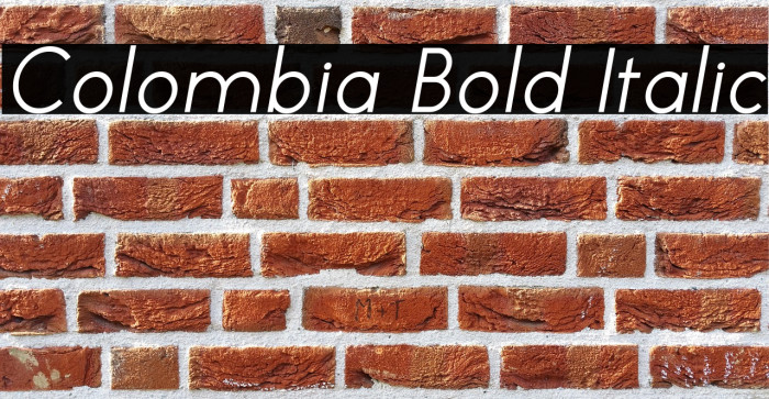 Colombia Bold Italic Example 2