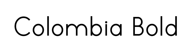 Colombia Bold  Frei Schriftart Herunterladen