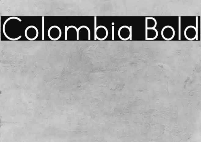 Colombia Bold Font examples