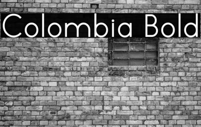 Colombia Bold Font examples