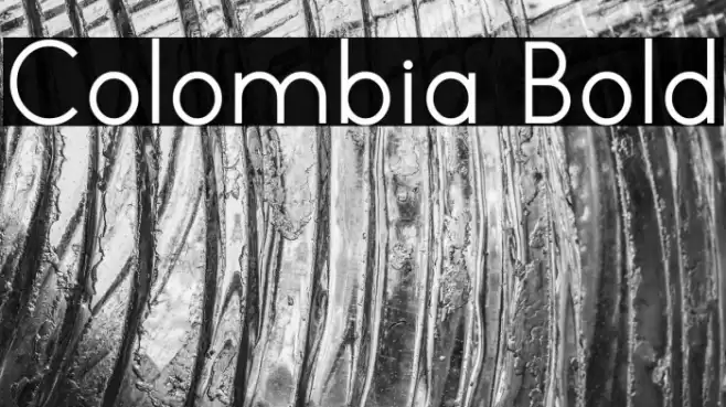 Colombia Bold Font examples