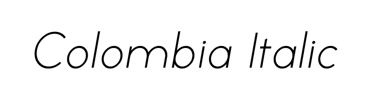 Colombia Italic  Free Fonts Download