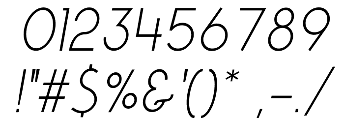 Colombia Italic Font OTHER CHARS
