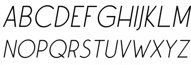 Colombia Italic Schriftart Groß