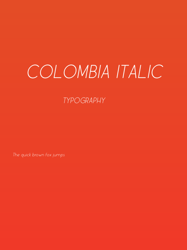 Colombia Italic Poster