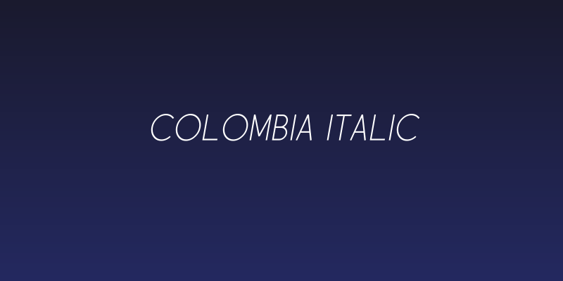 Colombia Italic Social Header