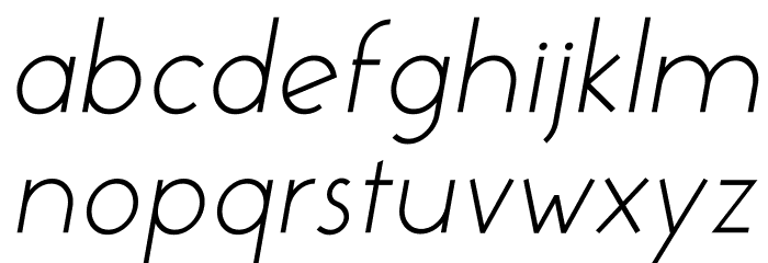 Colombia Italic Font LOWERCASE