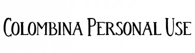 Colombina Personal Use  नि: शुल्क फ़ॉन्ट्स डाउनलोड
