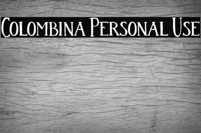 Colombina Personal Use Font examples
