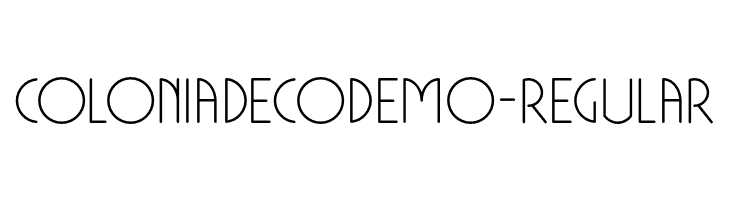 ColoniaDecoDEMO-Regular  नि: शुल्क फ़ॉन्ट्स डाउनलोड