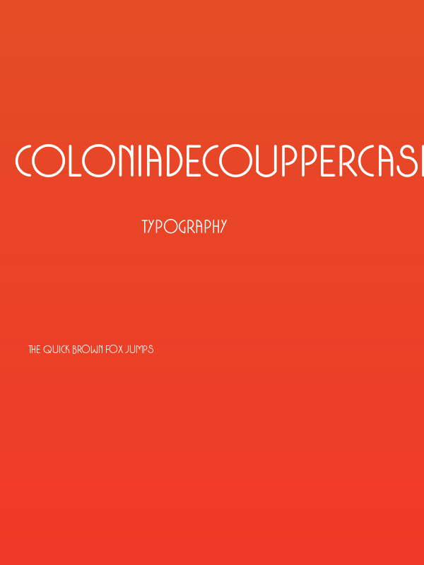 ColoniaDecoUppercase-Bold Poster