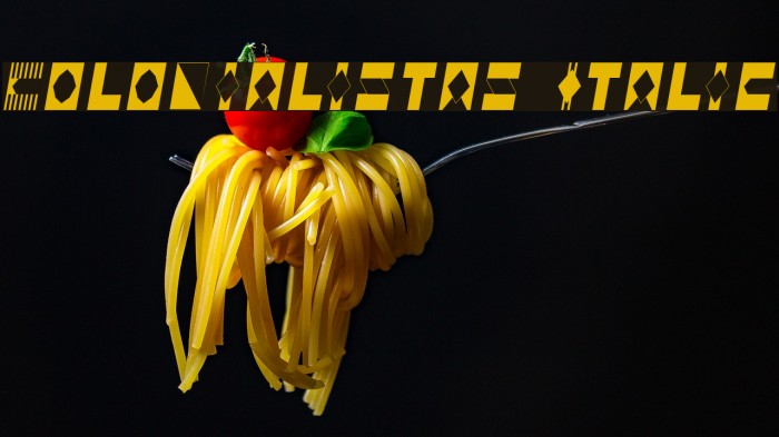 Colonialistas Italic Font examples