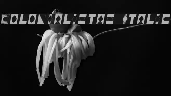 Colonialistas Italic Font examples