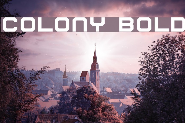 Colony Bold Font examples