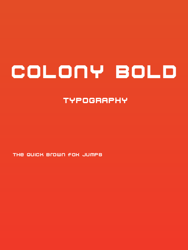 Colony Bold Poster