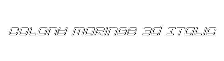 Colony Marines 3D Italic Schriftart