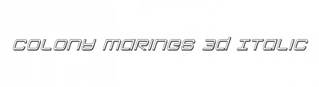 Colony Marines 3D Italic  les polices de caractères gratuit tlcharger