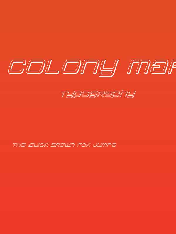 Colony Marines 3D Italic Poster
